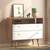 Roswell chest of two drawers white amber walnut finish lp