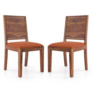 Dining Room New Arrivals Design Oribi Solid Wood Dining Chair set of 2 in Teak Finish