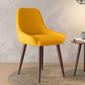 Wood Upholstered Mid Back Accent And Lounge 10k Design Rickman Accent Chair in Matty Yellow