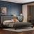 Taarkashi upholstered bed american walnut seal grey lp