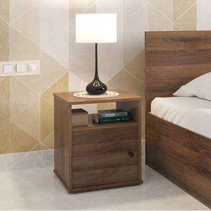 Bedside Table Design Design Zoey Engineered Wood Bedside Table in Classic Walnut Finish