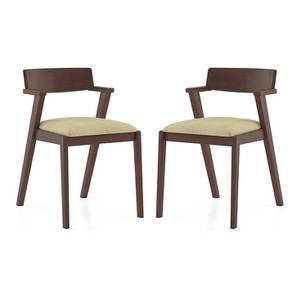 Dining Chairs Ew Slash Rw Design Thomson Solid Wood Dining Chair set of 2 in Beige Finish
