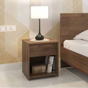 Bedside Tables Core Ew Slash Rw Design Zoey Engineered Wood Bedside Table in Classic Walnut Finish