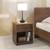 Zoey bedside table with drawer classic walnut lp