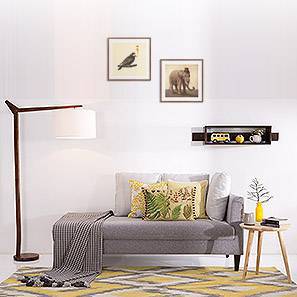 Divan In Chennai Design Sigmund Diwan in Cloud Burst Grey  Colour