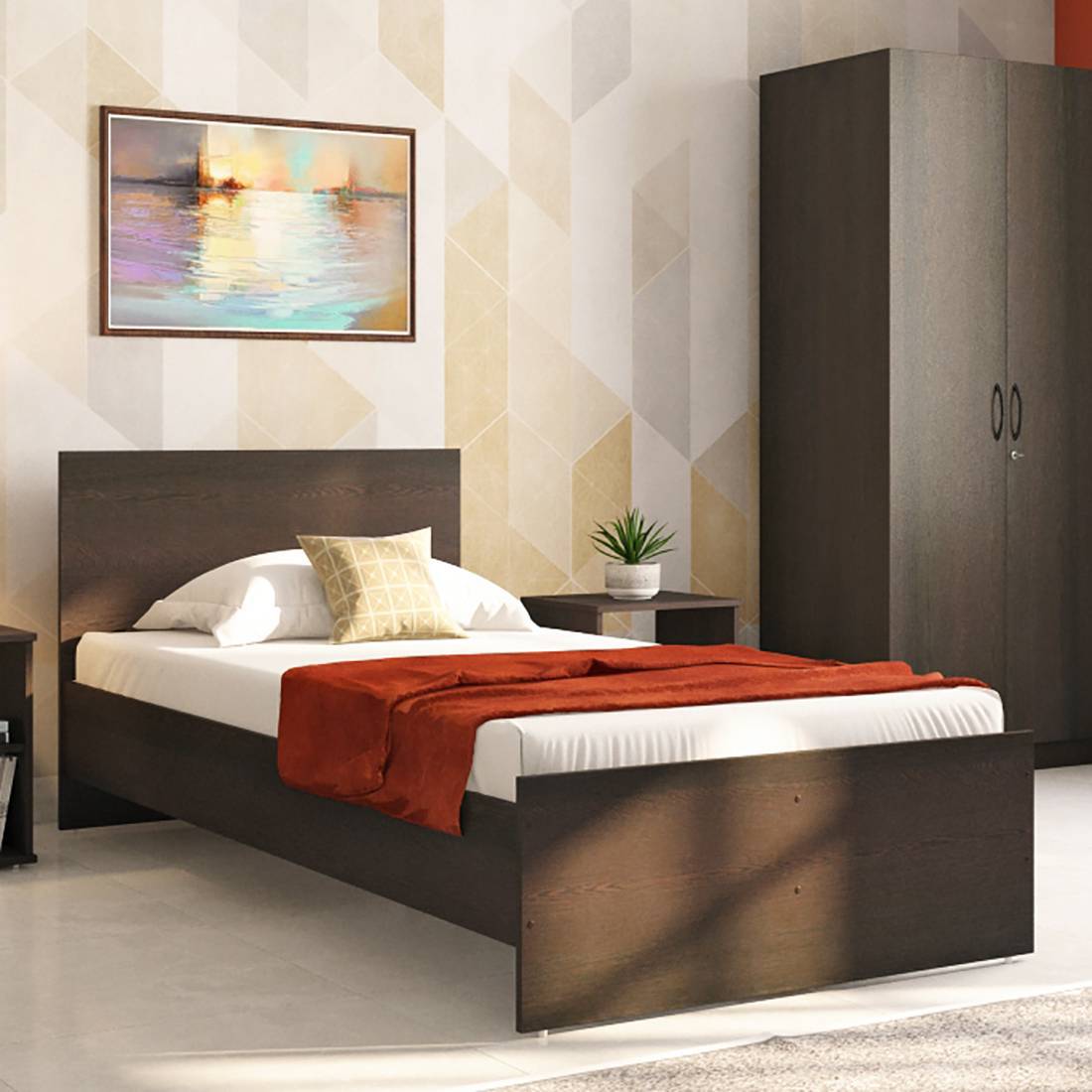 Single cot and bed on sale