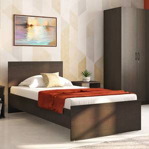 Single Beds Design Zoey Non-Storage Single Size Bed (Single Bed Size, Dark Wenge Finish)