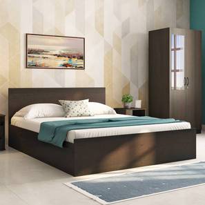 Box Beds With Storage Design Wren Engineered Wood King Size Box Storage Bed in Dark Wenge Finish