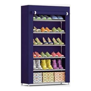 Shoe Rack In Gandipet Design Bruce Fabric Shoe Rack in Blue Finish