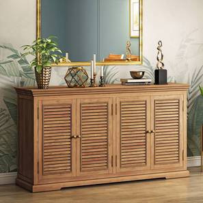 Kitchen Almirah Design Design Tuscany Solid Wood Sideboard in Natural Teak Finish