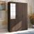Zoey three door wardrobe with mirror dark wenge finish new  lp