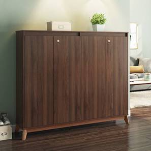 Livingroom Ccs Lp Design Webster 48 Pair Shoe Rack in Walnut