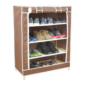 Closed Storage Shoe Rack Design Josh 12 Pair Shoe Rack in Brown