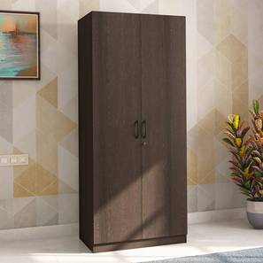 Wardrobe Under 10000 Design Zoey Engineered Wood 2 Door Wardrobe in Dark Wenge Finish