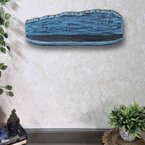 disoo fashions Blue Solid Wood Wall Shelf-picture-10
