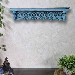 disoo fashions Blue Solid Wood Wall Shelf-picture-19