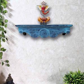 disoo fashions Blue Solid Wood Wall Shelf-picture-14