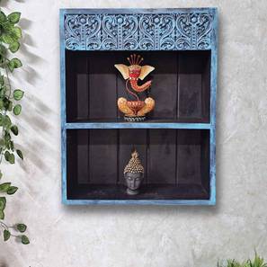 disoo fashions Blue Solid Wood Wall Shelf-picture-27