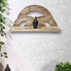 disoo fashions Brown Solid Wood Wall Shelf-picture-16