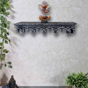 disoo fashions Grey Solid Wood Wall Shelf-picture-16