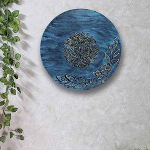 Blue Engineered Wood Wall Art