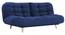 Bonnes 3 Seater Sofa Cum Bed in Grey  Color (Blue) by Urban Ladder - - 