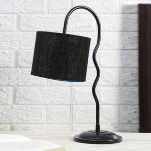 devansh Black Jute Zig Zag Curvy table lamp with Iron Base-picture-22