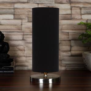 Table Lamps In Thane Design Black cotton table lamp with Steel Base -2 (Black)