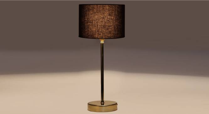 Black cotton with  Metal Gold  Table Lamp (Black) by Urban Ladder - - 