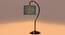 Turquoise Blue Jute Curvy Table Lamp with Iron base(SP44) (Blue) by Urban Ladder - - 