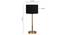 Black cotton with  Metal Gold  Table Lamp (Black) by Urban Ladder - - 