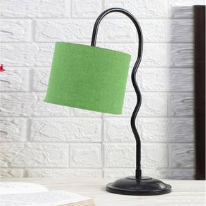 devansh Green Jute Zig Zag Curvy table lamp with Iron Base-picture-25