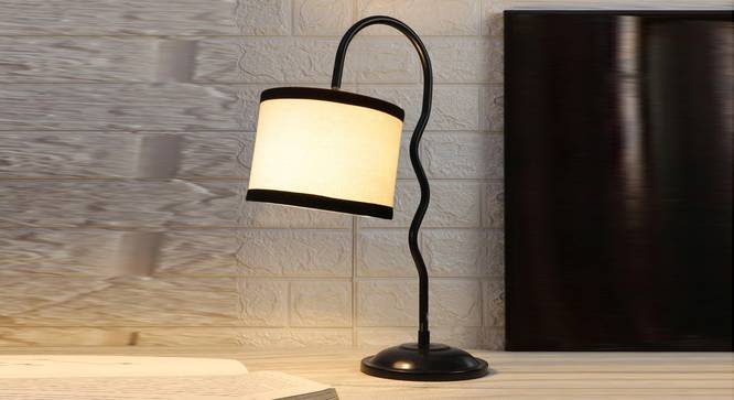 Multi cotton Zig Zag Curvy  table lamp with Iron Base (SP29) (Grey) by Urban Ladder - - 