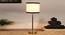 White & Black cotton with  Metal Gold  Table Lamp (Grey) by Urban Ladder - - 