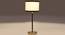 White & Black cotton with  Metal Gold  Table Lamp (Grey) by Urban Ladder - - 