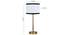 White & Black cotton with  Metal Gold  Table Lamp (Grey) by Urban Ladder - - 
