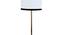 White & Black cotton with  Metal Gold  Table Lamp (Grey) by Urban Ladder - - 