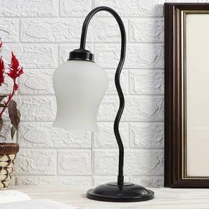 devansh Milky Frosted Glass Zig Zag Curvy Table lamp with Iron Base-picture-18