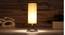 off-white cotton table lamp with Steel Base -41 (Beige) by Urban Ladder - - 
