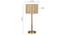 Bamboo Shade with  Metal Gold  Table Lamp (Beige) by Urban Ladder - - 