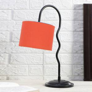 devansh Orange cotton Zig Zag Curvy table lamp with Iron Base-picture-43