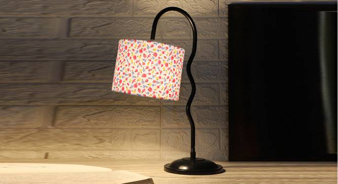 Multi cotton Zig Zag Curvy  table lamp with Iron Base(SP37) (Multi) by Urban Ladder - - 