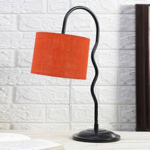 devansh Orange Jute Zig Zag Curvy table lamp with Iron Base-picture-33