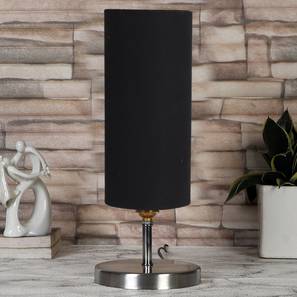 Black cotton table lamp with Steel Base -42-image-14