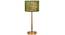 Green Jute  with  Metal Gold  Table Lamp (Green) by Urban Ladder - - 