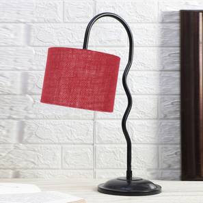 devansh Maroon Jute Zig Zag Curvy table lamp with Iron Base-picture-27