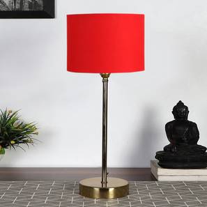 devansh Red cotton with Metal Gold Table Lamp-picture-17