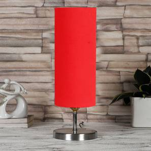 Red cotton table lamp with Steel Base -43-image-43