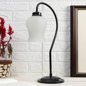 Milky Frosted Glass Curvy Table lamp with Iron Base-image-29