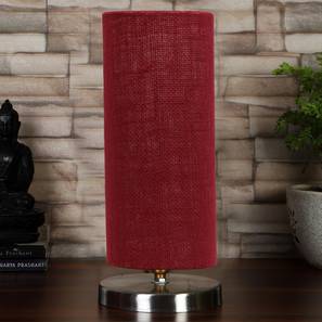 Maroon Jute table lamp with Steel Base -11-image-23